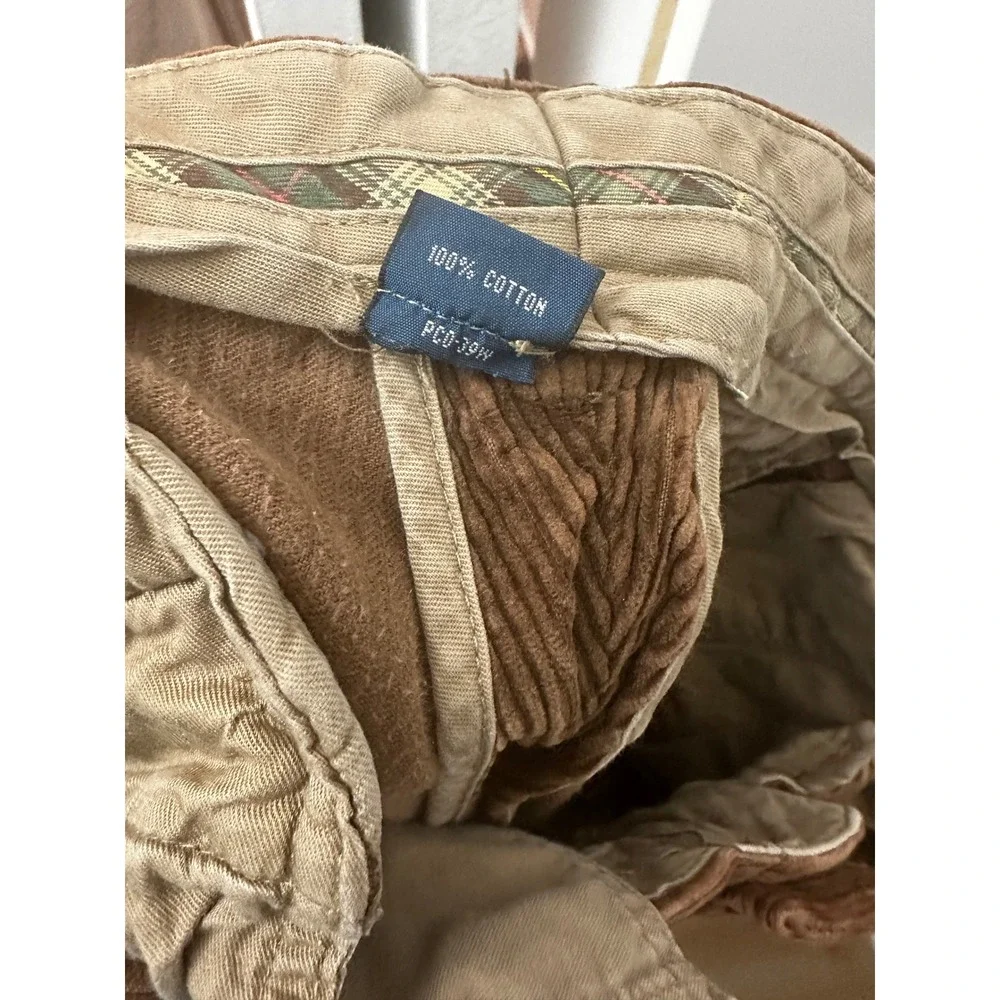 Polo Ralph Lauren Mens Brown Wide Wale Corduroy Pants‎ 100% Cotton 36/30